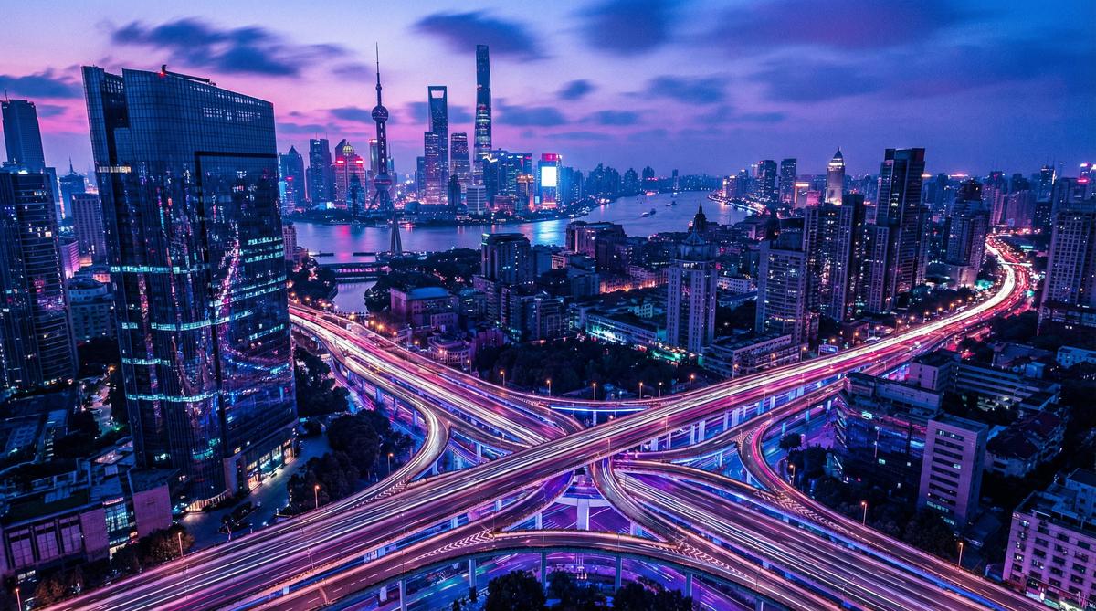 抖音风城市夜景视频